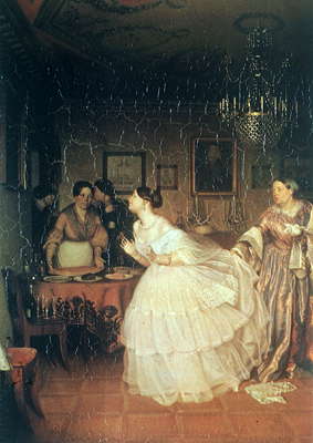 П.А. Федотов. Сватовство майора. 1848.